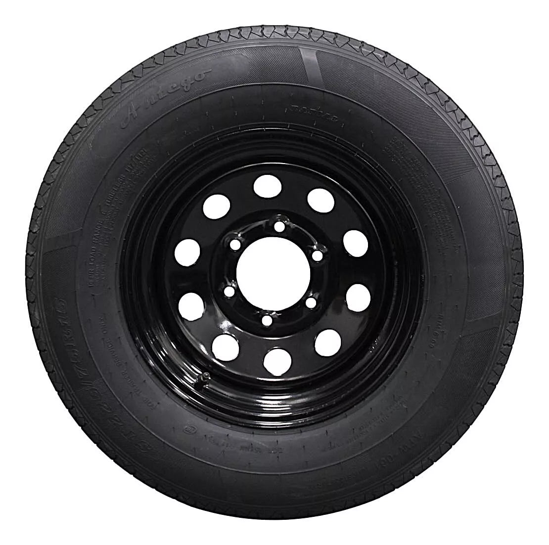 (Set of 4) Antego Tire and Wheel 225/75R15 Highway Terrain Trailer Tire & Wheel – 15.0-Inch Pre-Mounted Rim, 10-Ply-Ply Build, Perfect for Utility & Cargo Use | A15604520096110ST22575R15-B4