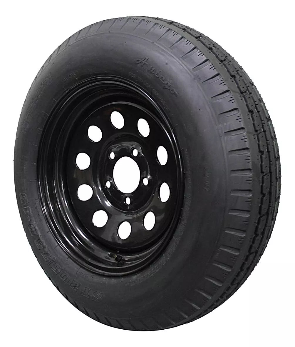 (Single Assembly) Antego Tire and Wheel  205/75D15 Highway Terrain – 15.0-Inch Rim, 6-Ply-Ply Strength, Load 101.0, Speed M – Heavy-Duty Trailer Tire | A15604510096206ST20575D15 - 0