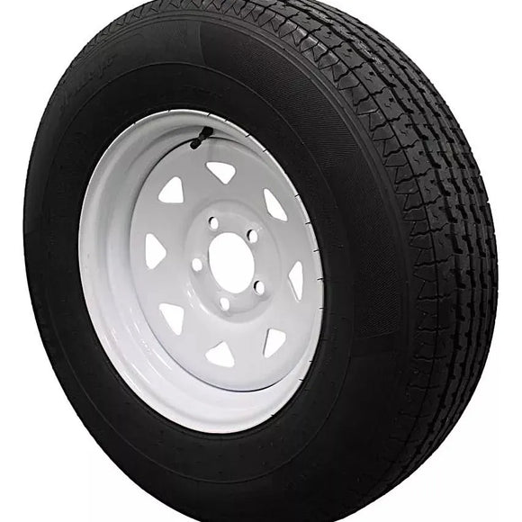 (Set of 2) Antego Tire and Wheel 225/75R15 Highway Terrain Trailer Tire & Wheel – 15.0-Inch Pre-Mounted Rim, 10-Ply-Ply Build, Perfect for Utility & Cargo Use | A15604500116110ST22575R15-B2