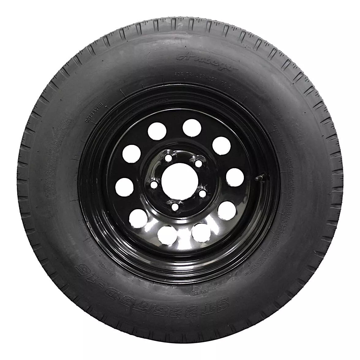 (Single Assembly) Antego Tire and Wheel Heavy-Duty 225/75D15 Highway Terrain – 8-Ply-Ply, 15.0-Inch Wheel, Designed for Secure & Stable Towing | A15604510096208ST22575D15