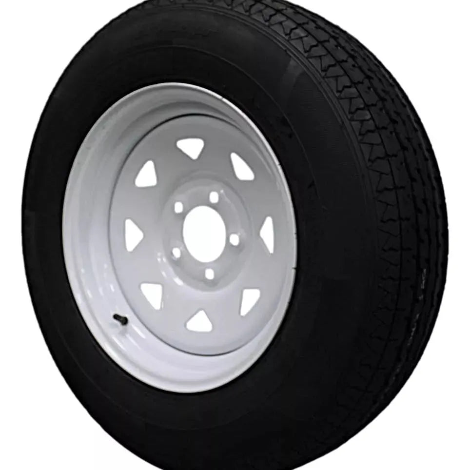 (Set of 4) Antego Tire and Wheel 205/75R15 Highway Terrain Trailer Tire & Wheel – 15.0-Inch Pre-Mounted Rim, 8-Ply-Ply Build, Perfect for Utility & Cargo Use | A15604500116108ST20575R15-B4 - 0