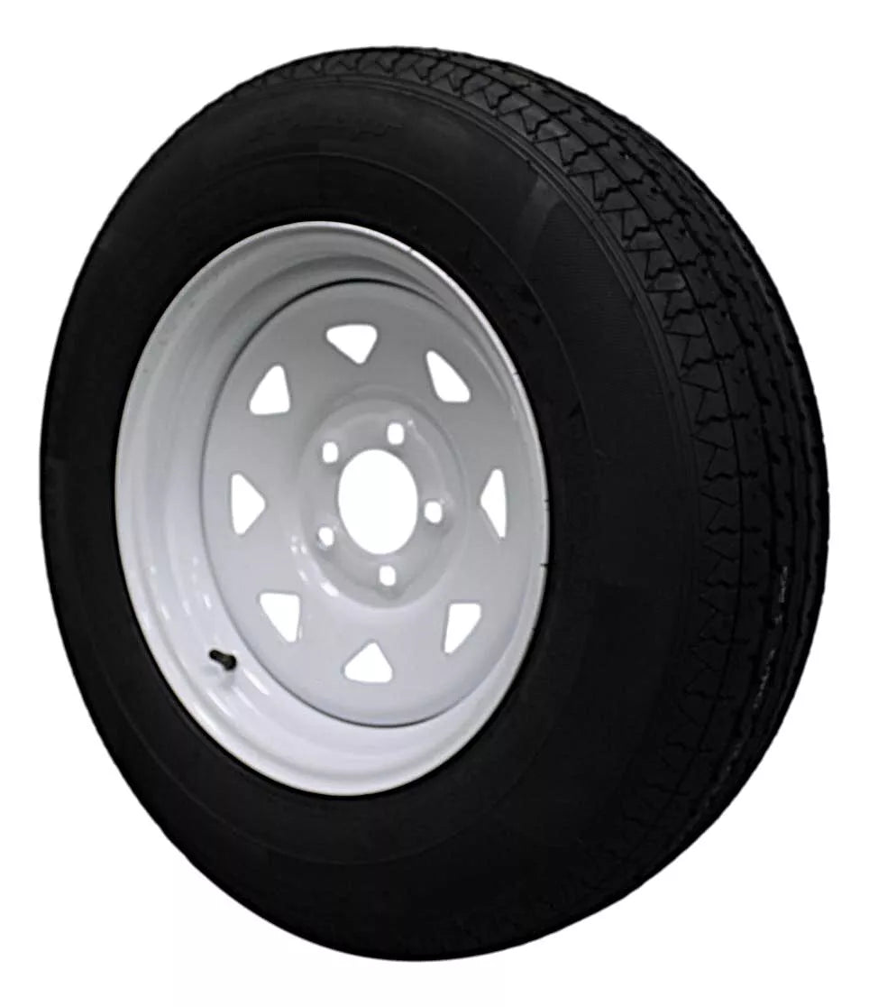 (Set of 4) Antego Tire and Wheel 205/75R15 Highway Terrain Trailer Tire & Wheel – 15.0-Inch Pre-Mounted Rim, 8-Ply-Ply Build, Perfect for Utility & Cargo Use | A15604500116108ST20575R15-B4 - 0