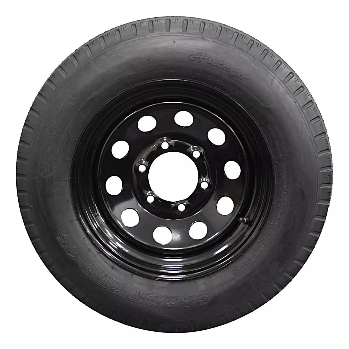 (Single Assembly) Antego Tire and Wheel 205/75D15 Trailer Tire – Reinforced 6-Ply-Ply Design, 15.0-Inch Rim – Built for Long-Distance Hauling & Stability | A15604520096206ST20575D15