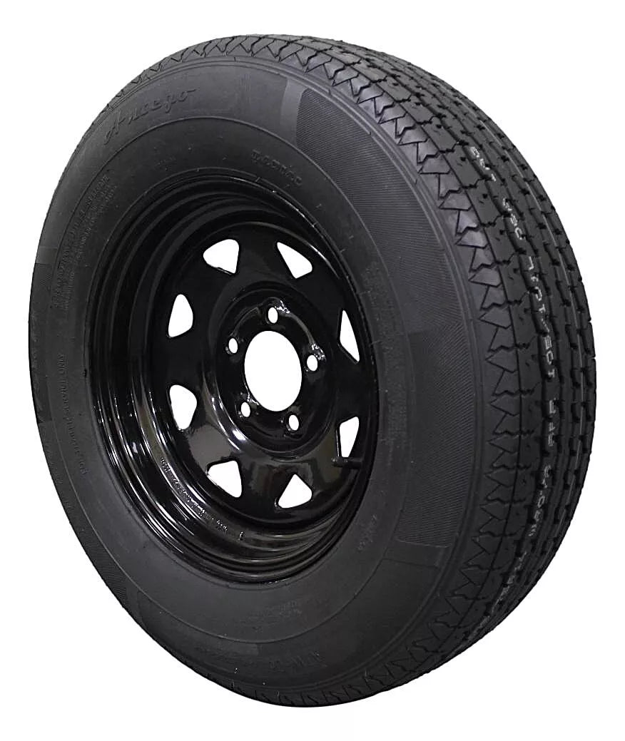 (Set of 2) Antego Tire and Wheel  205/75R14 Highway Terrain Assembly – Optimized for High Load Performance, 14.0-Inch Rim, Load 105.0, Speed M | A140554010096108ST20575R14-B2 - 0