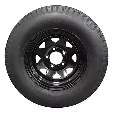 (Set of 2) Antego Tire and Wheel 185/80D13 Highway Terrain Trailer Tire & Wheel – 13.0-Inch Pre-Mounted Rim, 8-Ply-Ply Build, Perfect for Utility & Cargo Use | A130454510096206ST18580D13-B2 - 0
