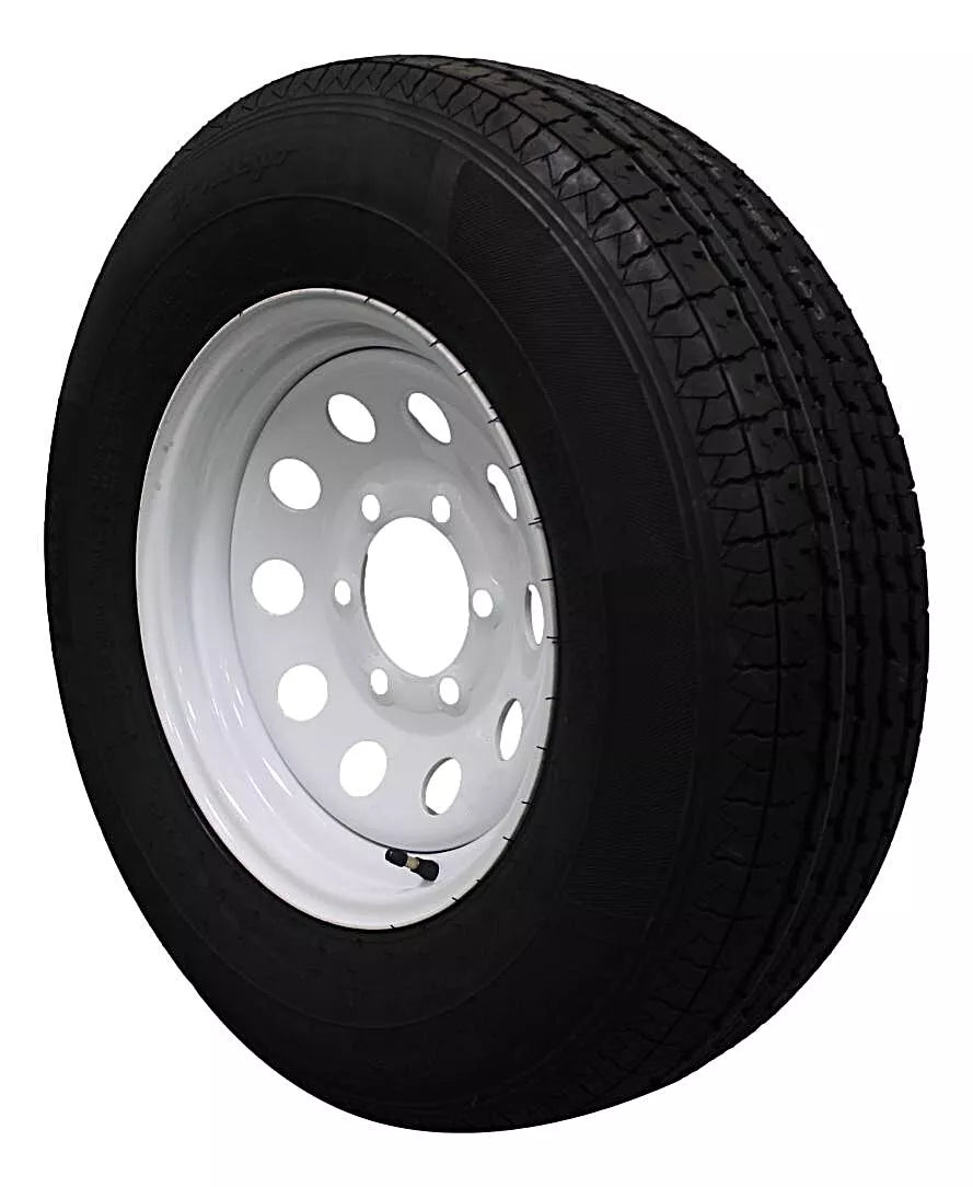 (Single Assembly) Antego Tire and Wheel 225/75R15 Highway Terrain Trailer Tire & Wheel – 15.0-Inch Pre-Mounted Rim, 10-Ply-Ply Build, Perfect for Utility & Cargo Use | A15604520116110ST22575R15 - 0