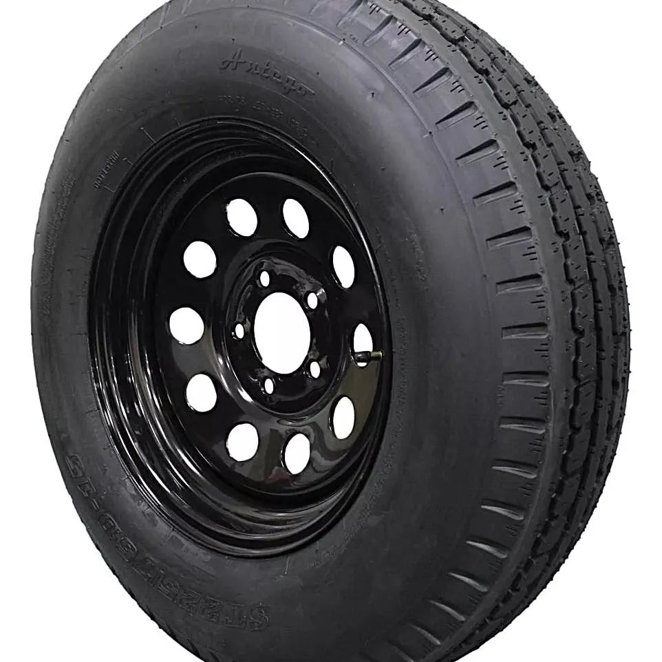 (Single Assembly) Antego Tire and Wheel Heavy-Duty 225/75D15 Highway Terrain – 8-Ply-Ply, 15.0-Inch Wheel, Designed for Secure & Stable Towing | A15604510096208ST22575D15 - 0