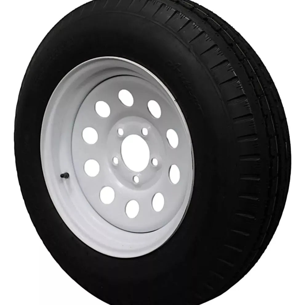 (Single Assembly) Antego Tire and Wheel 205/75D15 Highway Terrain Trailer Tire & Wheel – 15.0-Inch Pre-Mounted Rim, 6-Ply-Ply Build, Perfect for Utility & Cargo Use | A15604510116206ST20575D15 - 0