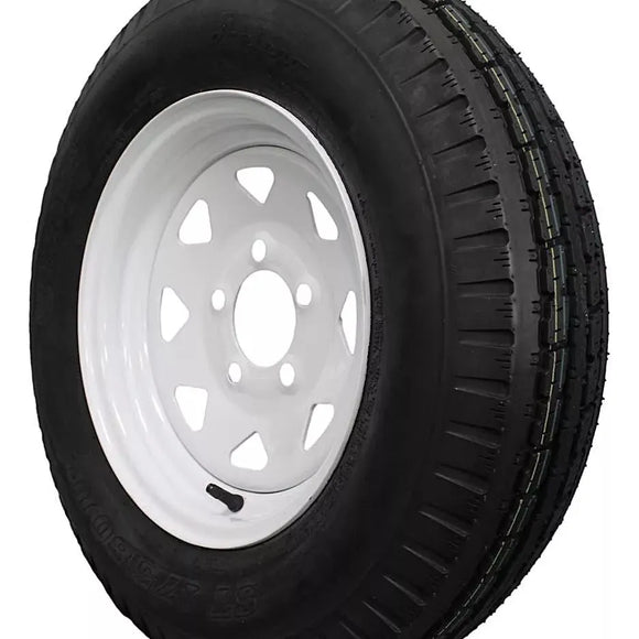 (Single Assembly) Antego Tire and Wheel Heavy-Duty 175/80D13 Highway Terrain – 6-Ply-Ply, 13.0-Inch Wheel, Designed for Secure & Stable Towing | A130454510116206ST17580D13