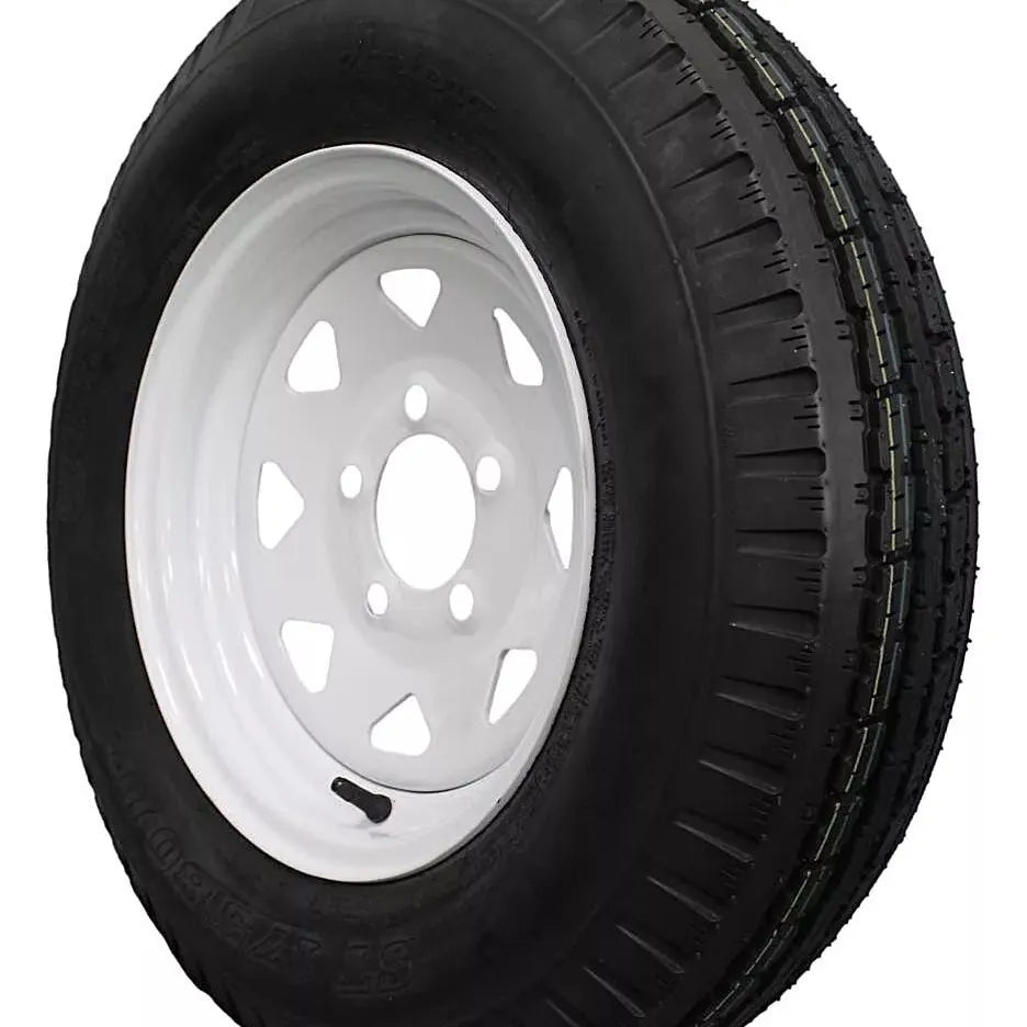 (Single Assembly) Antego Tire and Wheel Heavy-Duty 175/80D13 Highway Terrain – 6-Ply-Ply, 13.0-Inch Wheel, Designed for Secure & Stable Towing | A130454510116206ST17580D13 - 0