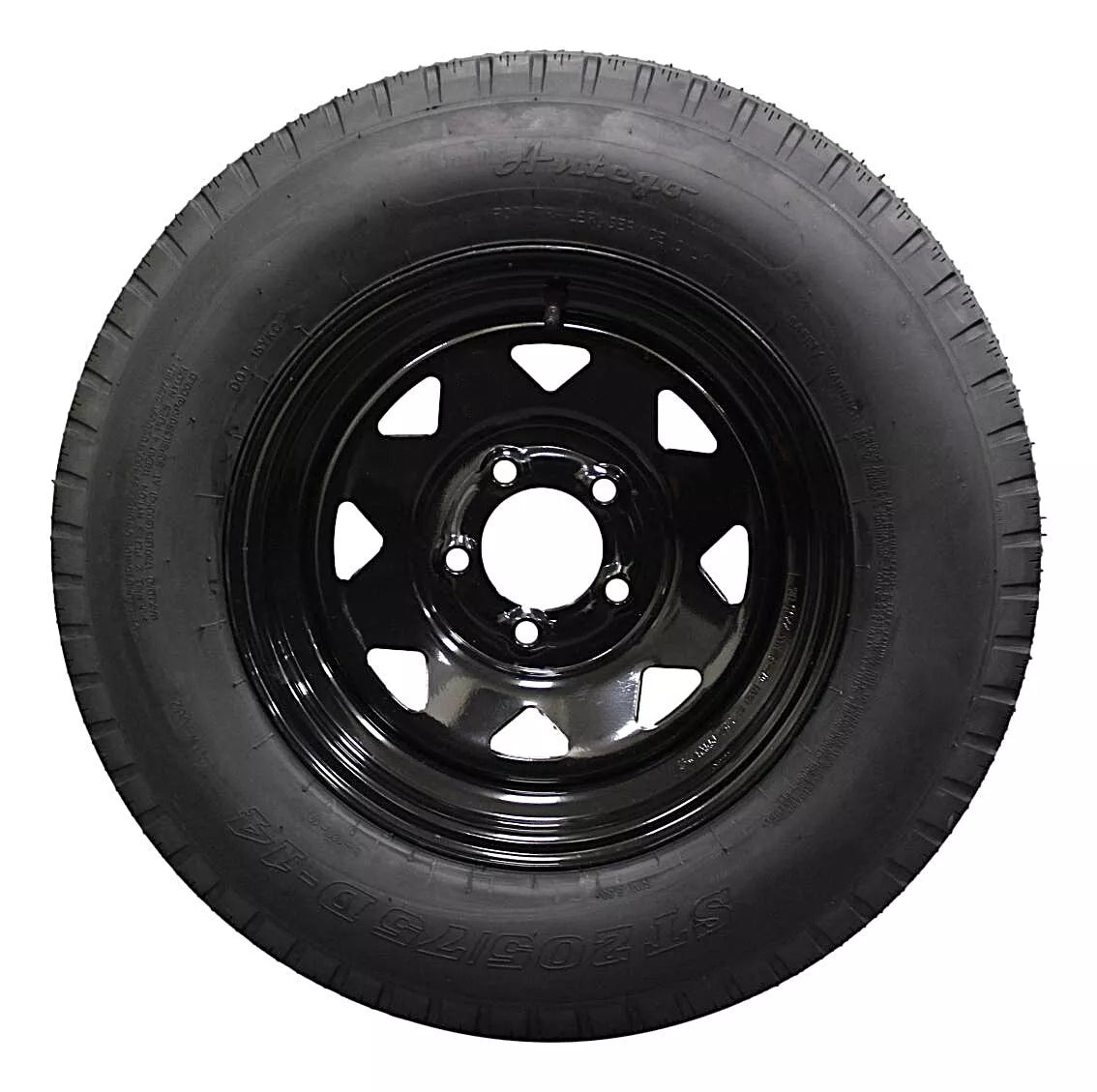 (Set of 4) Antego Tire and Wheel 205/75D14 Highway Terrain Trailer Tire & Wheel – 14.0-Inch Pre-Mounted Rim, 6-Ply-Ply Build, Perfect for Utility & Cargo Use | A140554020096206ST20575D14-B4