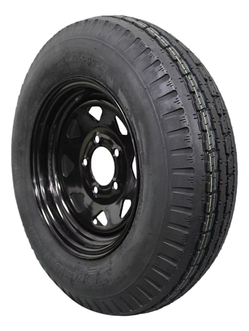 (Set of 4) Antego Tire and Wheel 175/80D13 Highway Terrain Trailer Tire & Wheel – 13.0-Inch Pre-Mounted Rim, 6-Ply-Ply Build, Perfect for Utility & Cargo Use | A130454510096206ST17580D13-B4