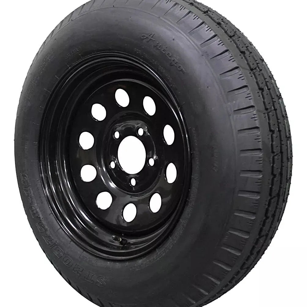 (Single Assembly) Antego Tire and Wheel  205/75D15 Highway Terrain – 15.0-Inch Rim, 6-Ply-Ply Strength, Load 101.0, Speed M – Heavy-Duty Trailer Tire | A15604510096206ST20575D15