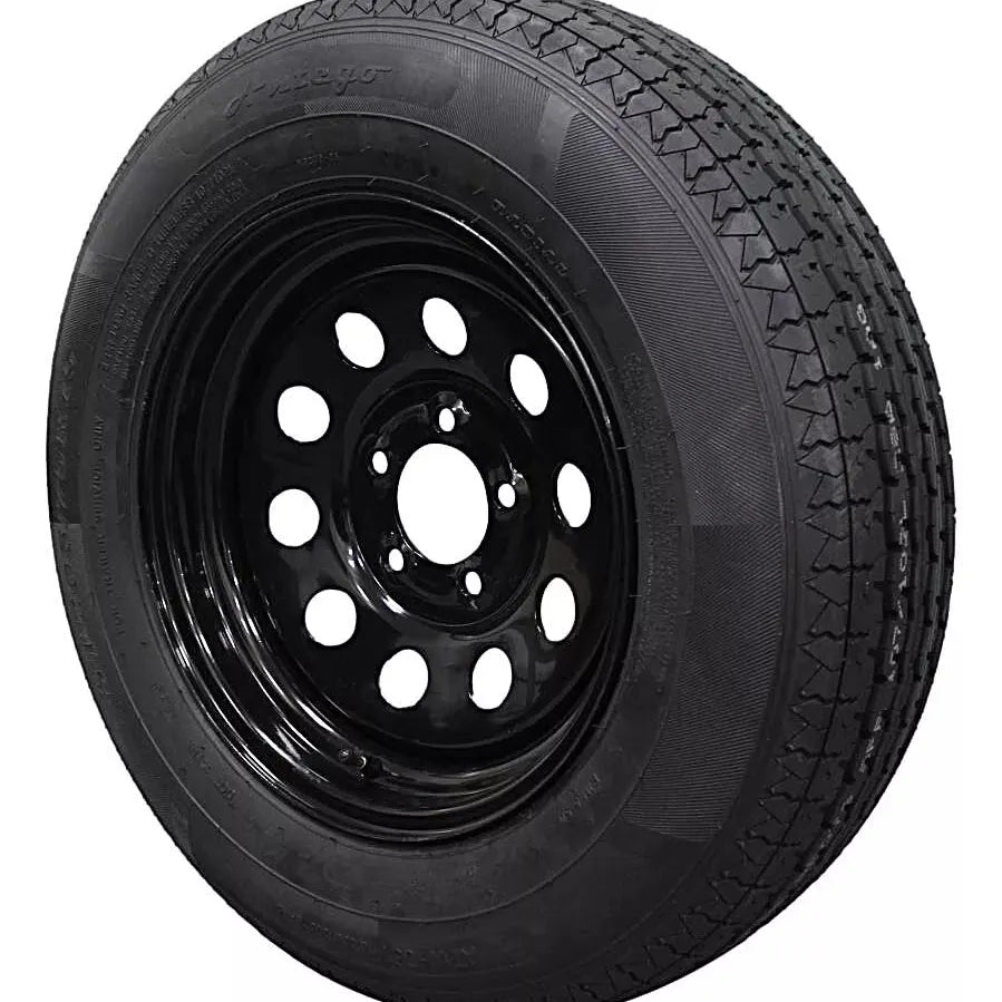 (Set of 4) Antego Tire and Wheel  205/75R15 Highway Terrain – 15.0-Inch Rim, 8-Ply-Ply Strength, Load 107.0, Speed M – Heavy-Duty Trailer Tire | A15604510096108ST20575R15-B4 - 0