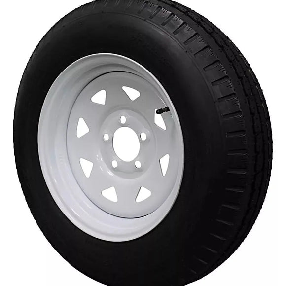 (Set of 4) Antego Tire and Wheel  205/75D15 Highway Terrain – 15.0-Inch Rim, 6-Ply-Ply Strength, Load 101.0, Speed M – Heavy-Duty Trailer Tire | A15604500116206ST20575D15-B4