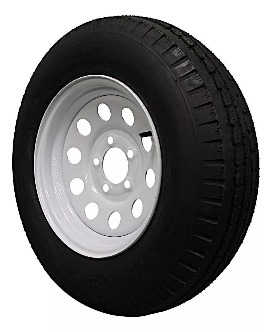 (Single Assembly) Antego Tire and Wheel 205/75D14 Trailer Tire – Reinforced 6-Ply-Ply Design, 14.0-Inch Rim – Built for Long-Distance Hauling & Stability | A140554010116206ST20575D14 - 0