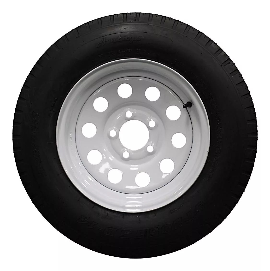 (Single Assembly) Antego Tire and Wheel 205/75D14 Trailer Tire – Reinforced 6-Ply-Ply Design, 14.0-Inch Rim – Built for Long-Distance Hauling & Stability | A140554010116206ST20575D14