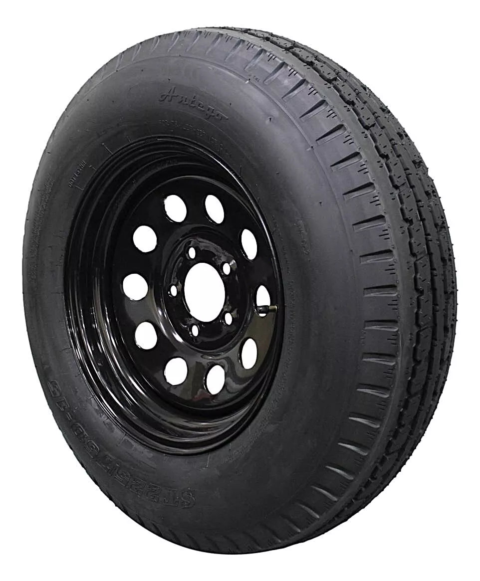 (Single Assembly) Antego Tire and Wheel Heavy-Duty 225/75D15 Highway Terrain – 8-Ply-Ply, 15.0-Inch Wheel, Designed for Secure & Stable Towing | A15604510096208ST22575D15 - 0