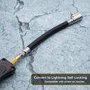 Lightning S2X Tire Inflator Hose Extension Self-Locking Nozzle | Patented Air Hose Adapter for Tire Pumps (Open Flow)-8
