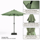 9ft Market Patio Umbrella 8 Rib Replacement Canopy Sage Green-4