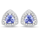 3.22 Carat Genuine Tanzanite & White Topaz .925 Sterling Silver Ring-7