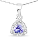 3.22 Carat Genuine Tanzanite & White Topaz .925 Sterling Silver Ring-8