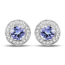3.22 Carat Genuine Tanzanite & White Topaz .925 Sterling Silver Ring-7