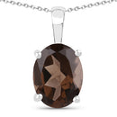 3.14 Carat Genuine Smoky Quartz .925 Sterling Silver Jewelry Set-6