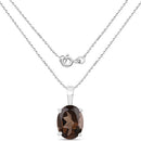 3.14 Carat Genuine Smoky Quartz .925 Sterling Silver Jewelry Set-7