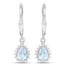 2.00 Carat Genuine Blue Topaz and White Topaz .925 Sterling Silver Jewelry Set-6