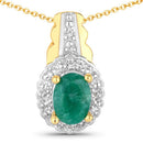 1.71 Carat Dyed Emerald and White Topaz .925 Sterling Silver Jewelry Set-5
