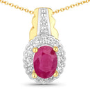 1.94 Carat Genuine Johnson Ruby and White Topaz .925 Sterling Silver Jewelry Set-5