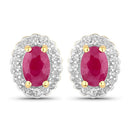 1.94 Carat Genuine Johnson Ruby and White Topaz .925 Sterling Silver Jewelry Set-6