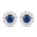 2.17 Carat Genuine Blue Sapphire and White Topaz .925 Sterling Silver Jewelry Set-6