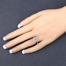 0.87 Carat Genuine Tanzanite and White Topaz .925 Sterling Silver Ring-9