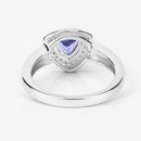 0.87 Carat Genuine Tanzanite and White Topaz .925 Sterling Silver Ring-13