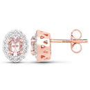 1.98 Carat Genuine Morganite and White Topaz .925 Sterling Silver 3 Piece Jewelry Set (Ring, Earrings, and Pendant w/ Chain)-11