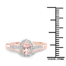 1.98 Carat Genuine Morganite and White Topaz .925 Sterling Silver 3 Piece Jewelry Set (Ring, Earrings, and Pendant w/ Chain)-12