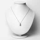 1.98 Carat Genuine Morganite and White Topaz .925 Sterling Silver 3 Piece Jewelry Set (Ring, Earrings, and Pendant w/ Chain)-13