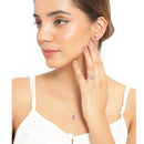 2.46 Carat Genuine Ruby and White Topaz .925 Sterling Silver 3 Piece Jewelry Set (Ring, Earrings, and Pendant w/ Chain)-10