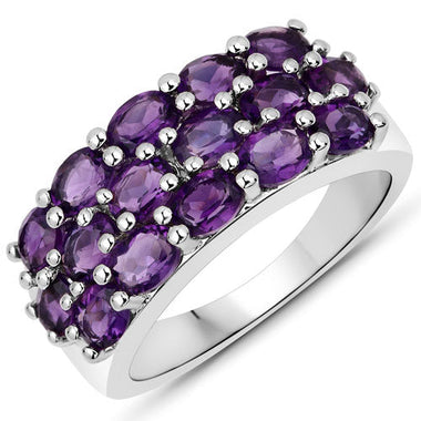 8.32 Carat Genuine Amethyst .925 Sterling Silver Jewelry Set - 0