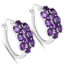 8.32 Carat Genuine Amethyst .925 Sterling Silver Jewelry Set-4