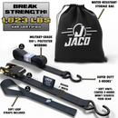 Tie Down Ratchet Straps (4 Pack) - 1 in x 15 ft | AAR Certified Break Strength (1,823 lbs) | Cargo Tie Down Set-2