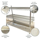 Storage Shelving Bottom Cover, 36"W x 14"D x 6"H, All Clear PVC Panels (Bottom Part ONLY)-2