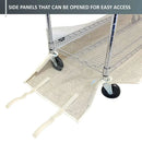 Storage Shelving Bottom Cover, 72"W x 24"D x 6"H, All Clear PVC Panels (Bottom Part ONLY)-7