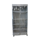 Storage Shelving Unit Cover, fits racks 30"W x 14"D x 60"H one side see through panel in Grey-1