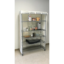 Storage Shelving Unit Cover, fits racks 30"W x 24"D x 72"H one side see through panel in Off White-4