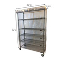 Storage Shelving Unit Cover, fits racks 36"W x 14"D x 54"H all see through mesh PVC-2