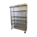 Storage Shelving Unit Cover, fits racks 36"W x 14"D x 54"H all see through mesh PVC-5