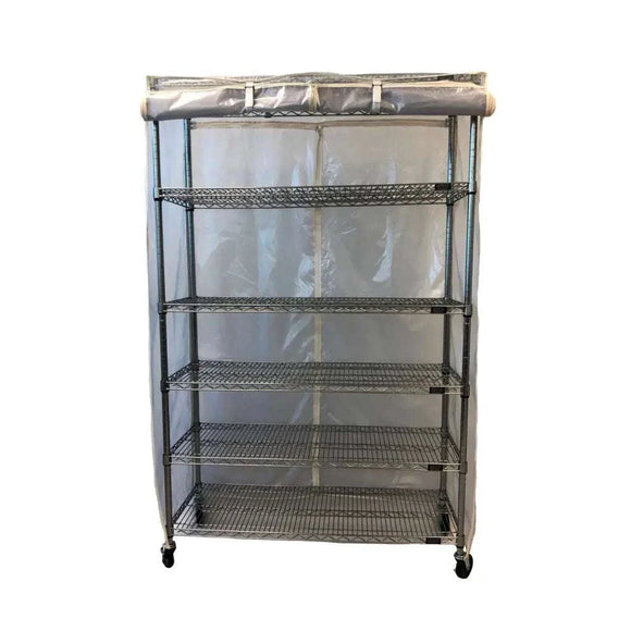 Storage Shelving Unit Cover, fits racks 36"W x 14"D x 54"H all see through mesh PVC